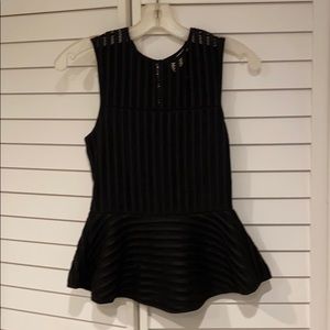 Black peplum top